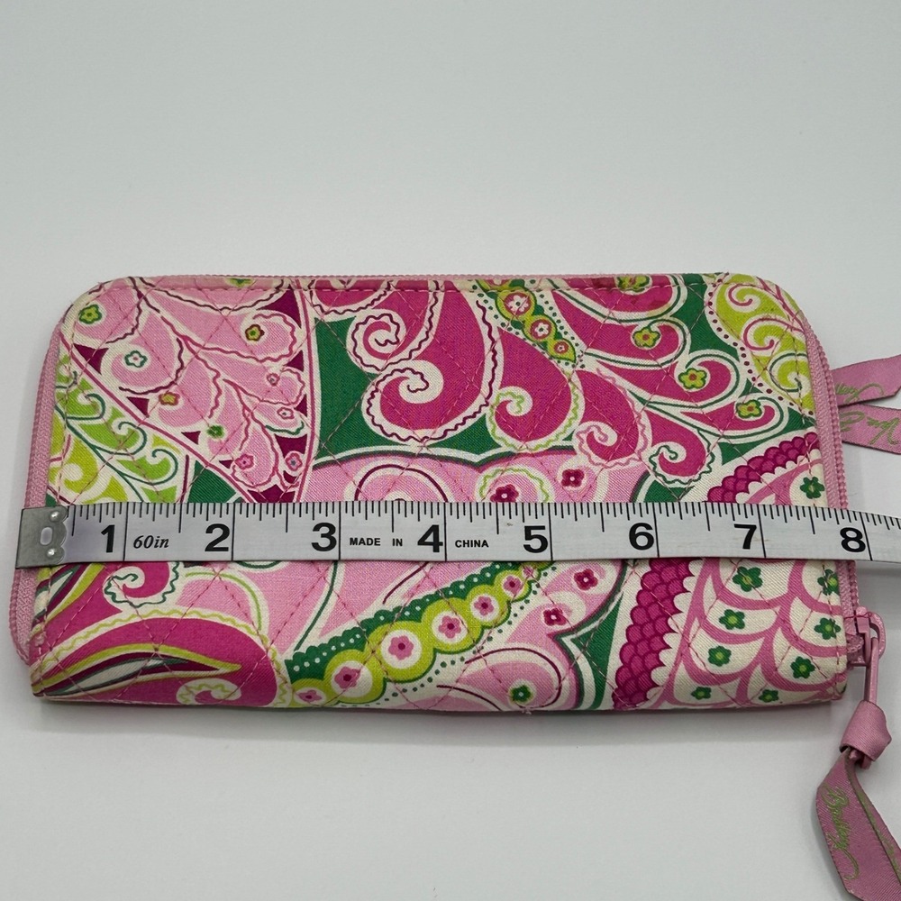 BUNDLE Vera Bradley Zip Around Wallet and Matching‎ Eyeglass Holder Pink Paisley - Picture 16 of 16